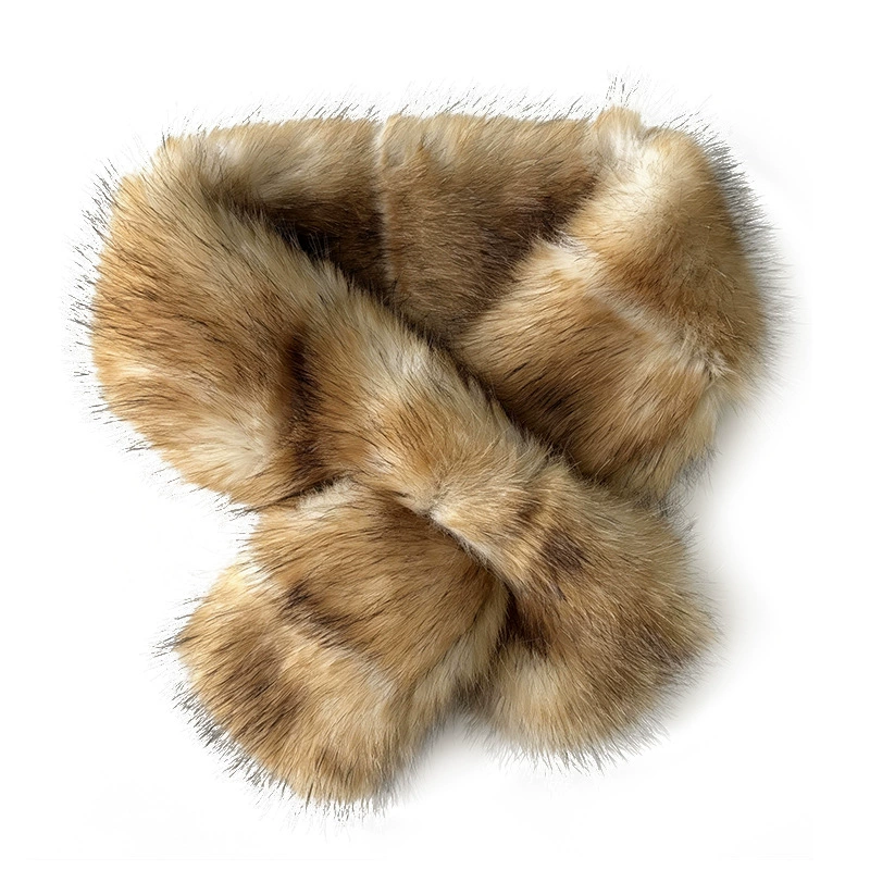 Faux Sable Fur Collar Scarf