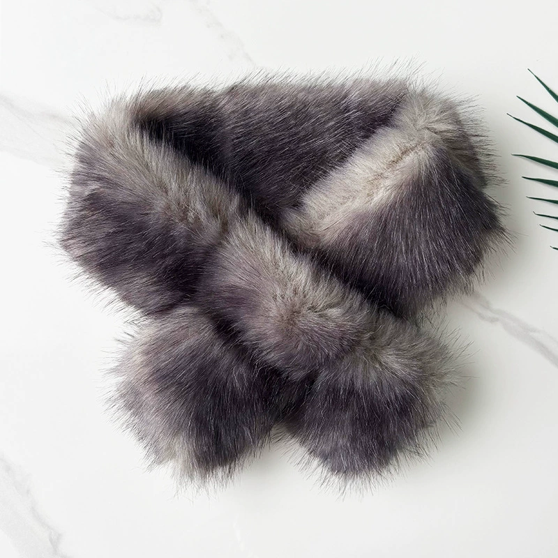 Faux Sable Fur Collar Scarf