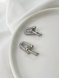 Chunky U-Link Chain Dangle Hoops
