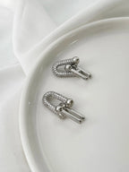 Chunky U-Link Chain Dangle Hoops