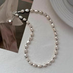 Baroque Pearl-Style Collar Necklace