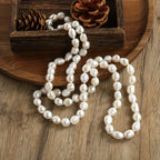 Long Baroque Pearl-Style Strand Necklace