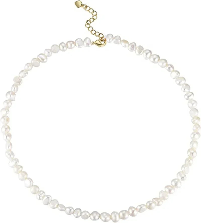 Baroque Pearl-Style Choker Necklace