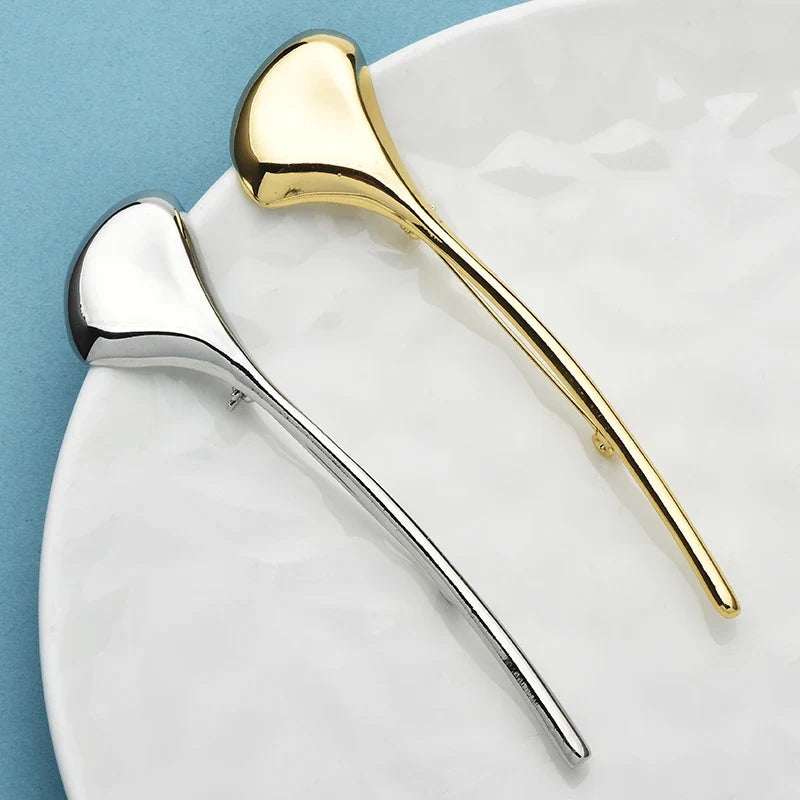 Sculpted Petal Stick Brooch