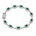 Emerald Royale Bracelet Silver