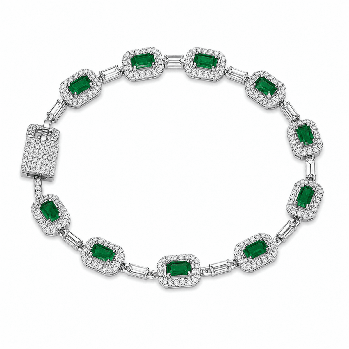 Emerald Royale Bracelet Silver