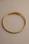DropIQ ribbed snake-tube open torque choker in gold