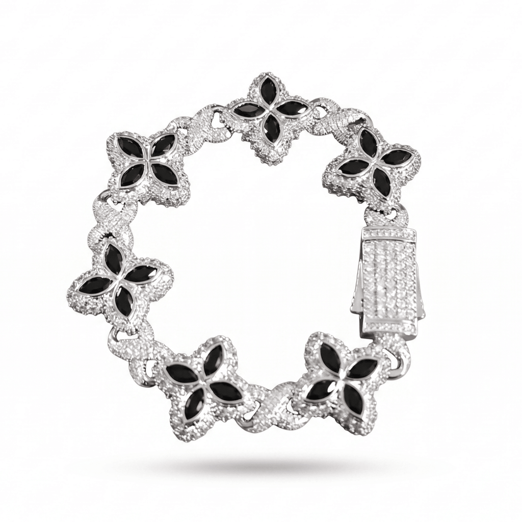 Obsidian Ice Flow Bracelet