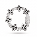 Obsidian Ice Flow Bracelet