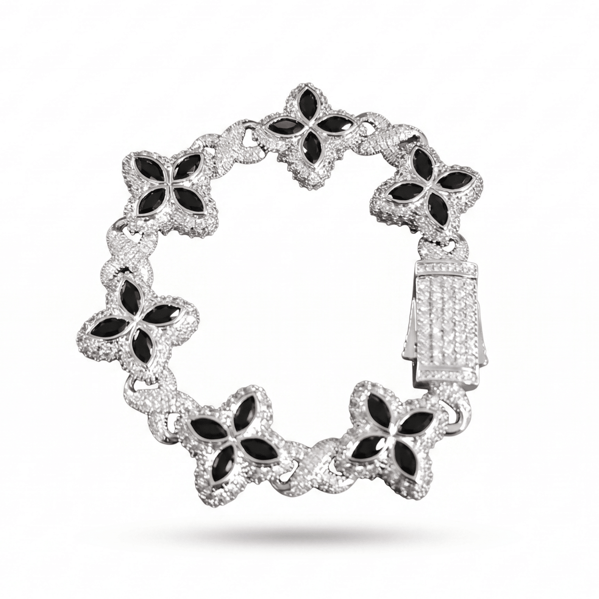 Obsidian Ice Flow Bracelet