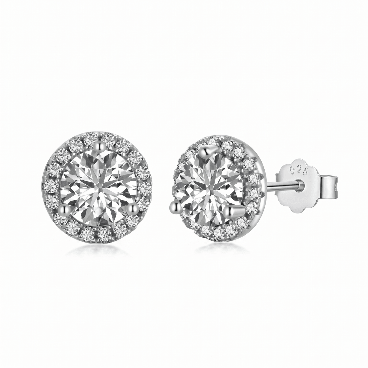 Round Halo Studs