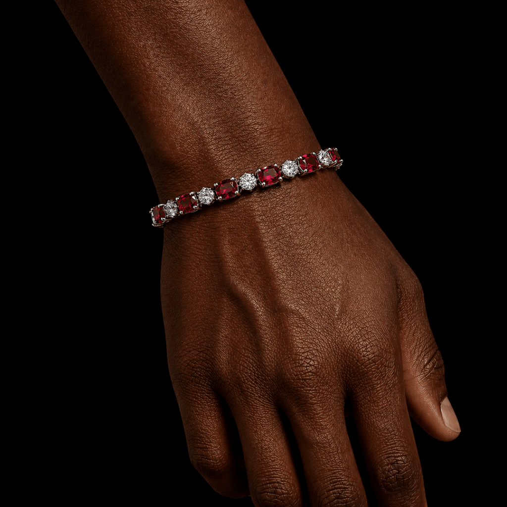 Ruby Ice Bracelet