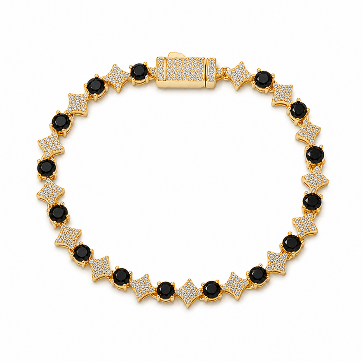 Stardust Tennis Bracelet Gold·Black
